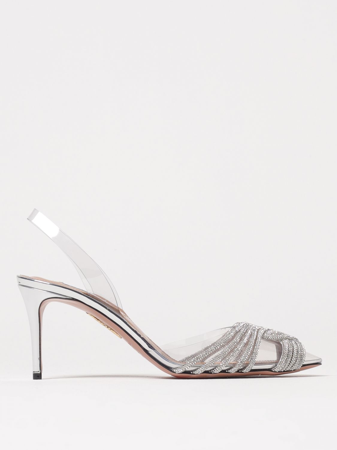 AQUAZZURA HEELED SANDALS: Heeled sandals woman Aquazzura, Silver - Img 1