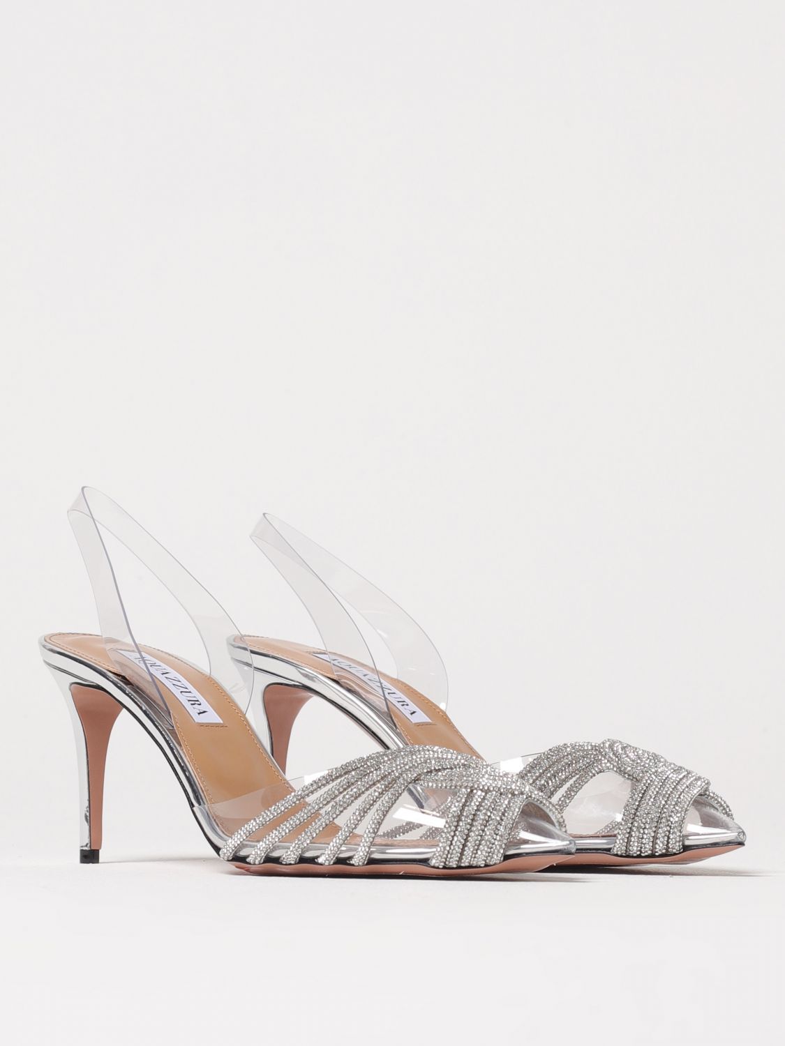 AQUAZZURA HEELED SANDALS: Heeled sandals woman Aquazzura, Silver - Img 2