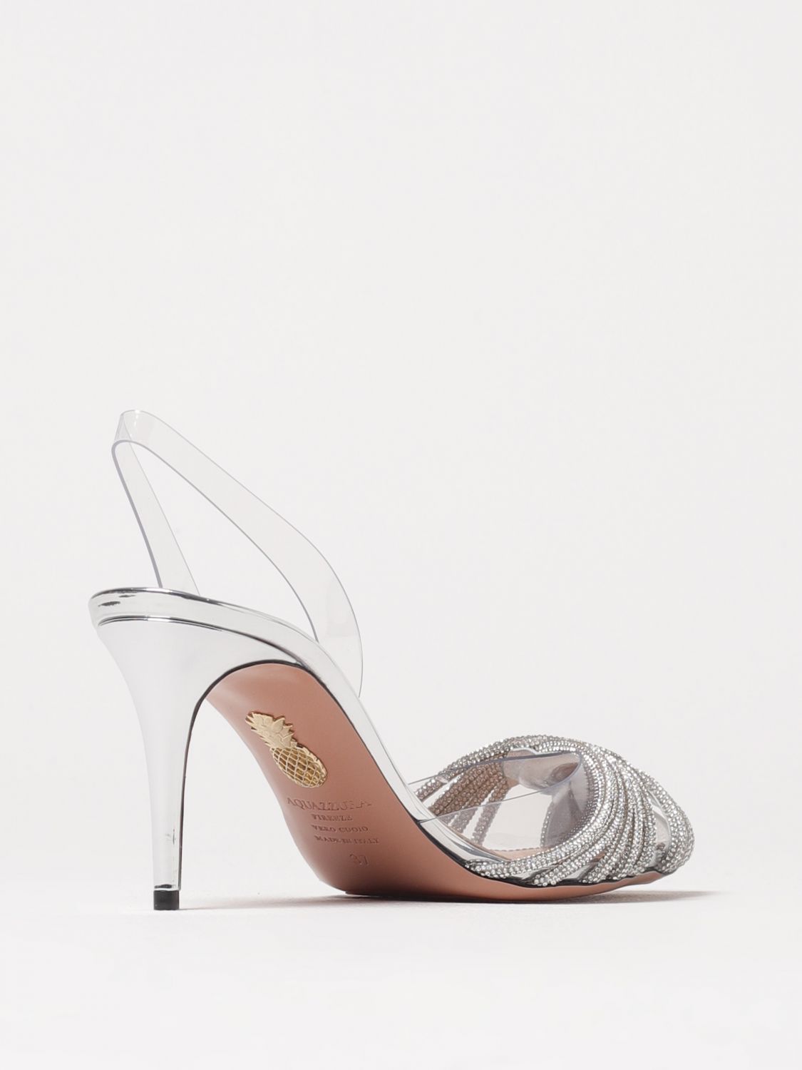 AQUAZZURA HEELED SANDALS: Heeled sandals woman Aquazzura, Silver - Img 3