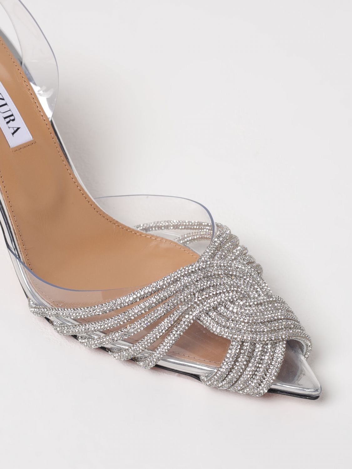 AQUAZZURA HEELED SANDALS: Heeled sandals woman Aquazzura, Silver - Img 4