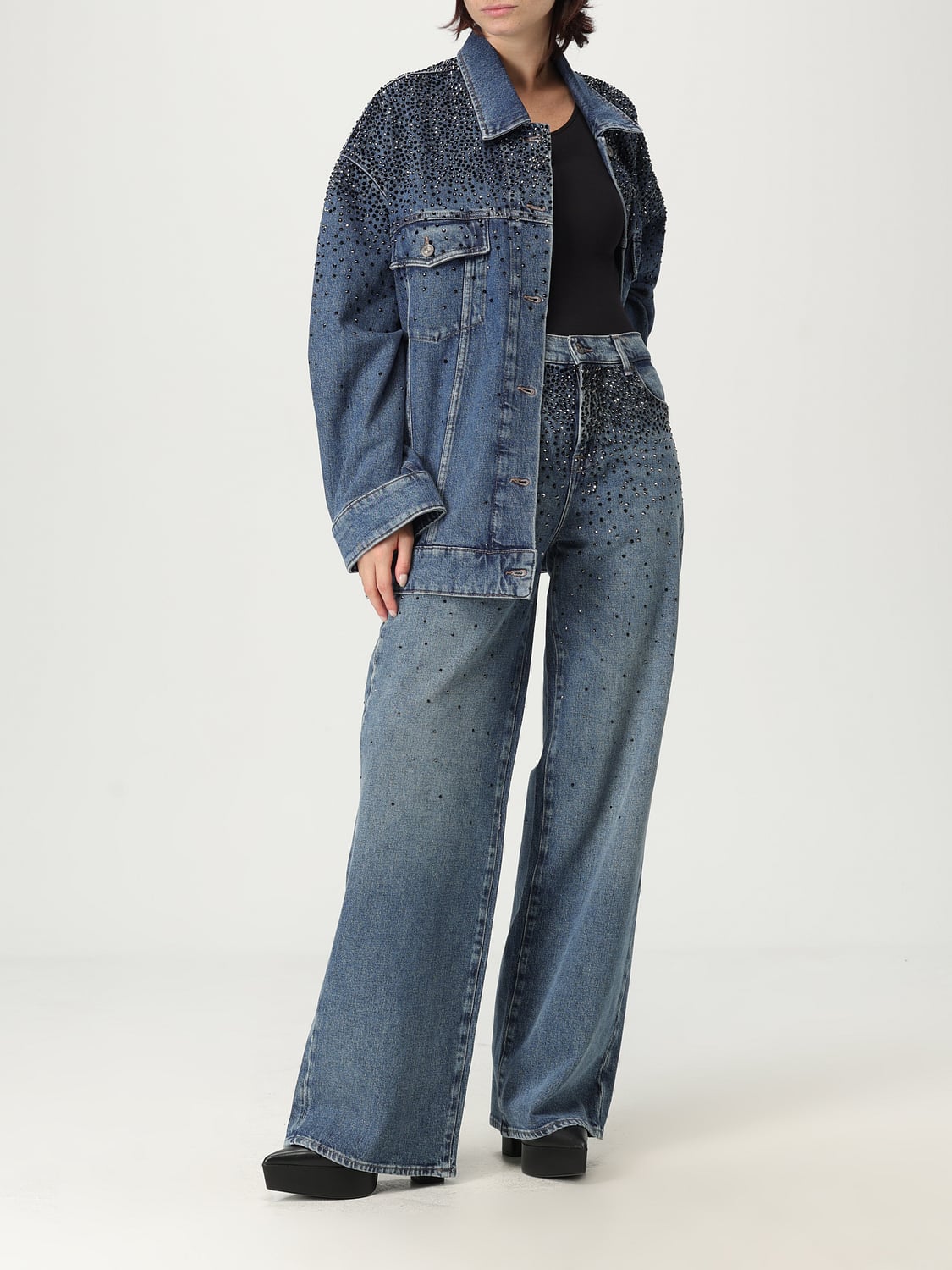 7 FOR ALL MANKIND CHAQUETA: Vaquero mujer 7 For All Mankind, Azul Oscuro 1 - Img 2