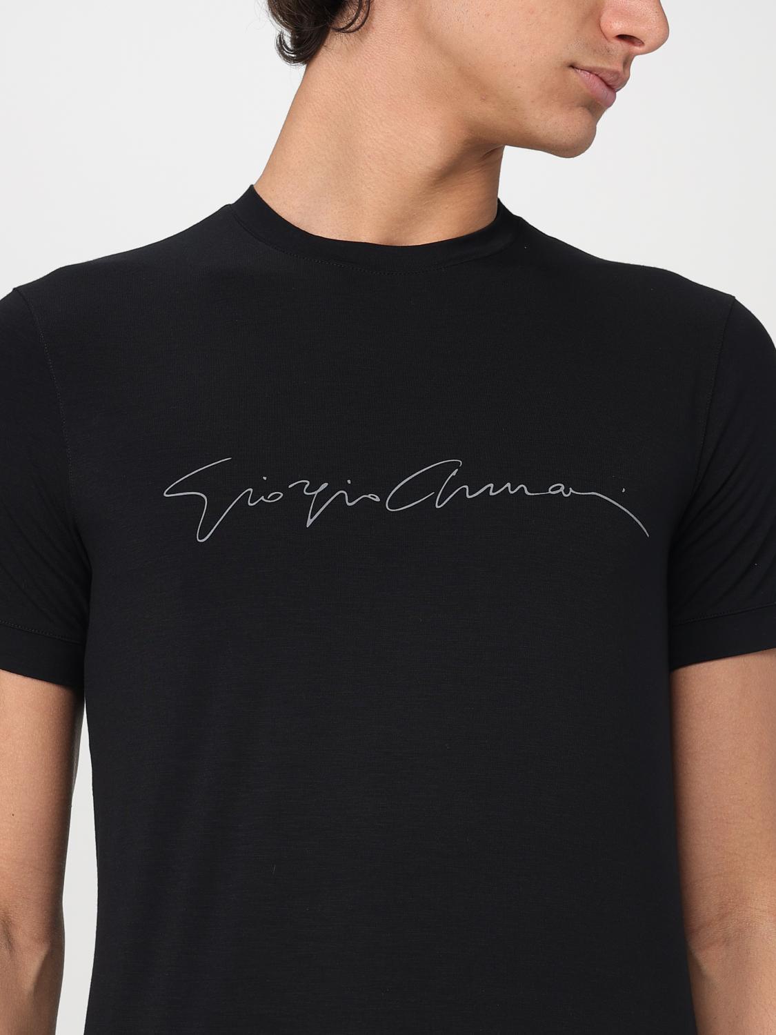 GIORGIO ARMANI T-SHIRT: T-shirt men Giorgio Armani, Black - Img 4