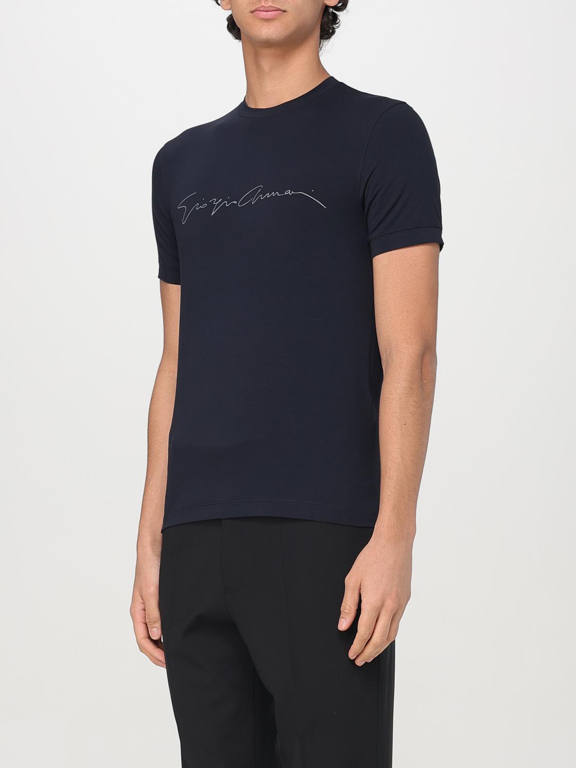 GIORGIO ARMANI T-SHIRT: T-shirt Giorgio Armani in cotone , Blue - Img 3