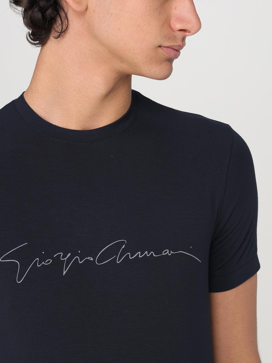 GIORGIO ARMANI T-SHIRT: T-shirt Giorgio Armani in cotone , Blue - Img 4