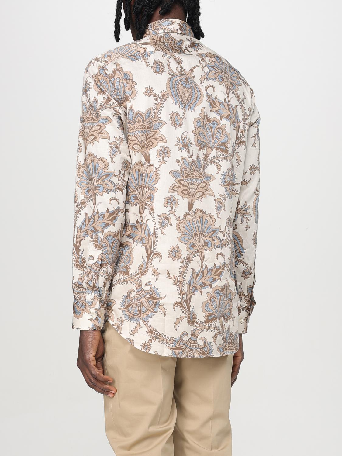 ETRO CAMICIA: Camicia Etro in cotone stampato , Beige - Img 3