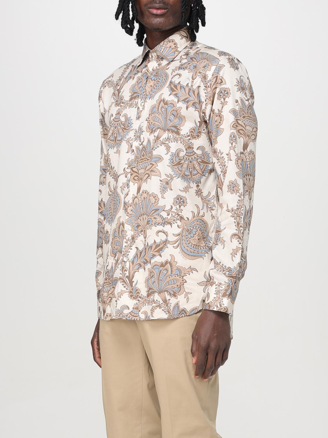 ETRO CAMICIA: Camicia Etro in cotone stampato , Beige - Img 4