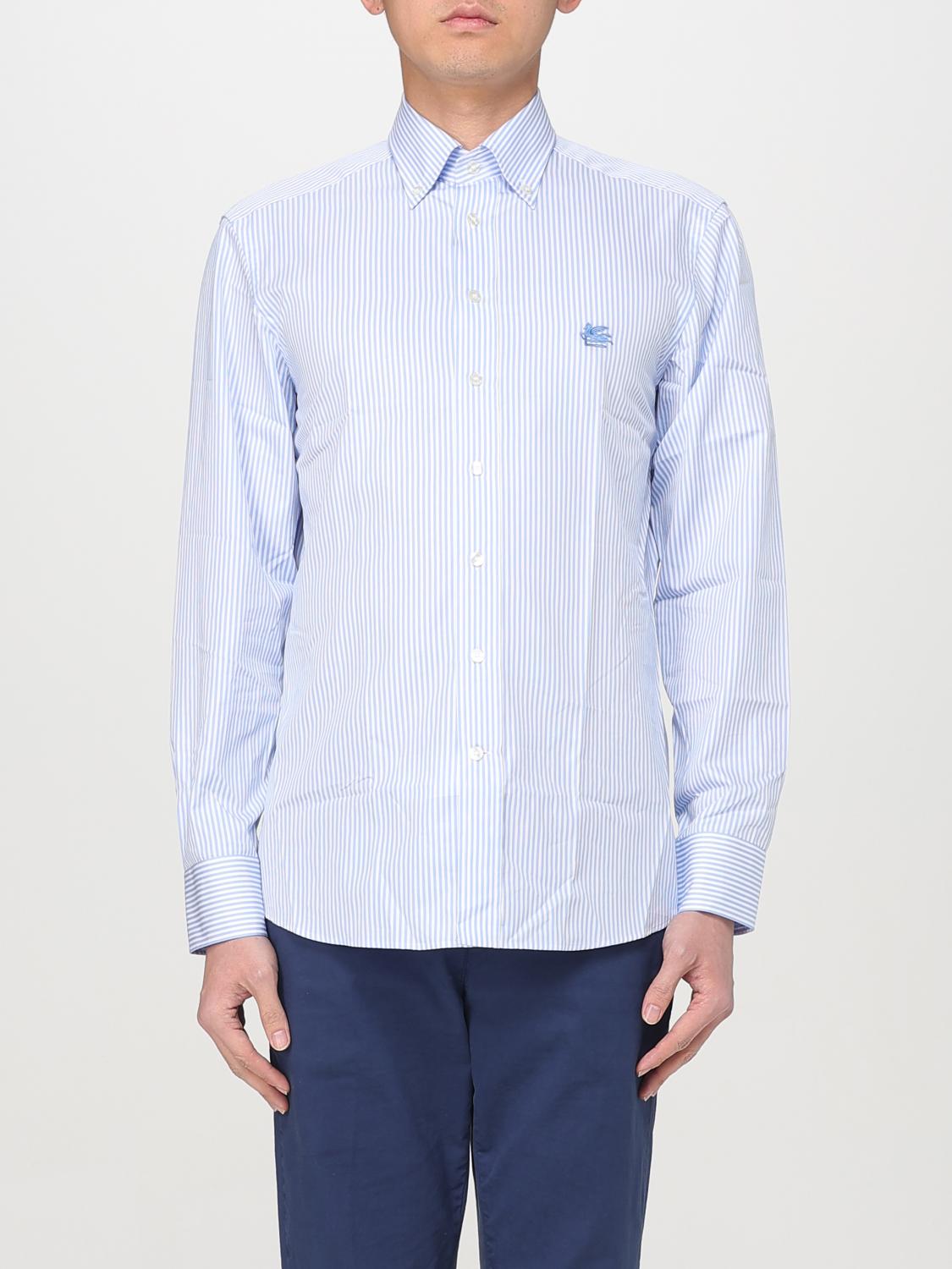 ETRO CAMICIA: Camicia Etro in popeline a righe , Blue - Img 1