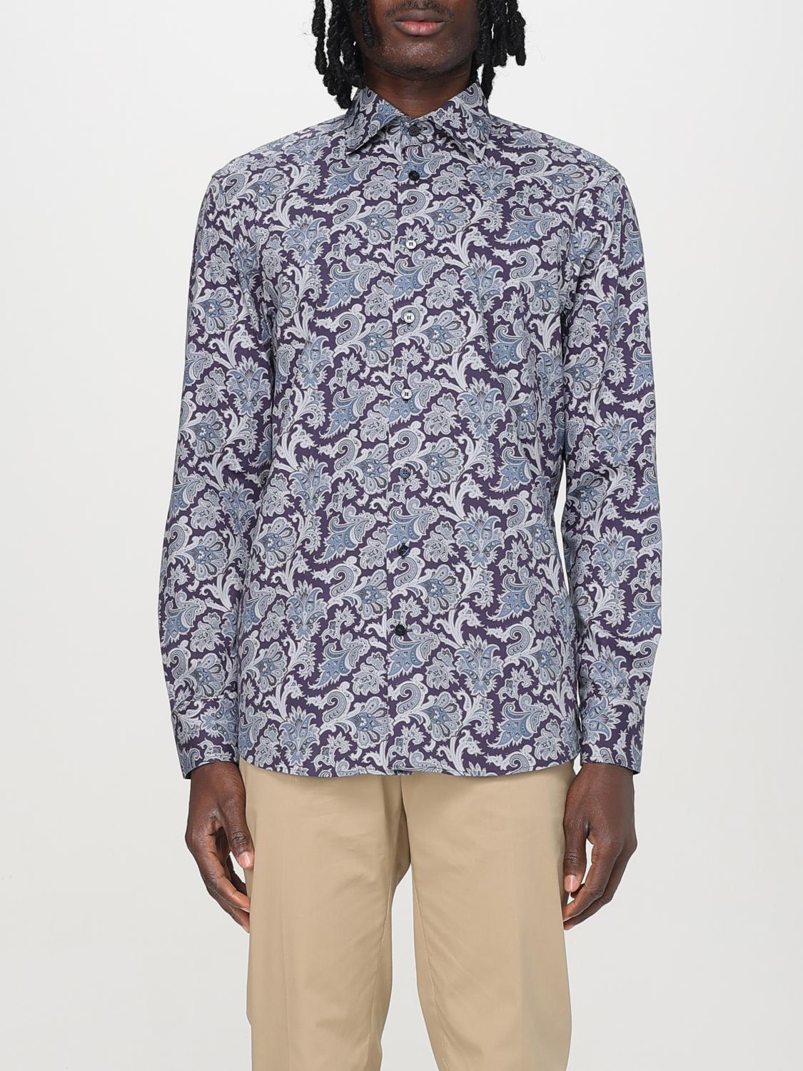 ETRO CAMISA: Camisa hombre Etro, Azul Oscuro - Img 1