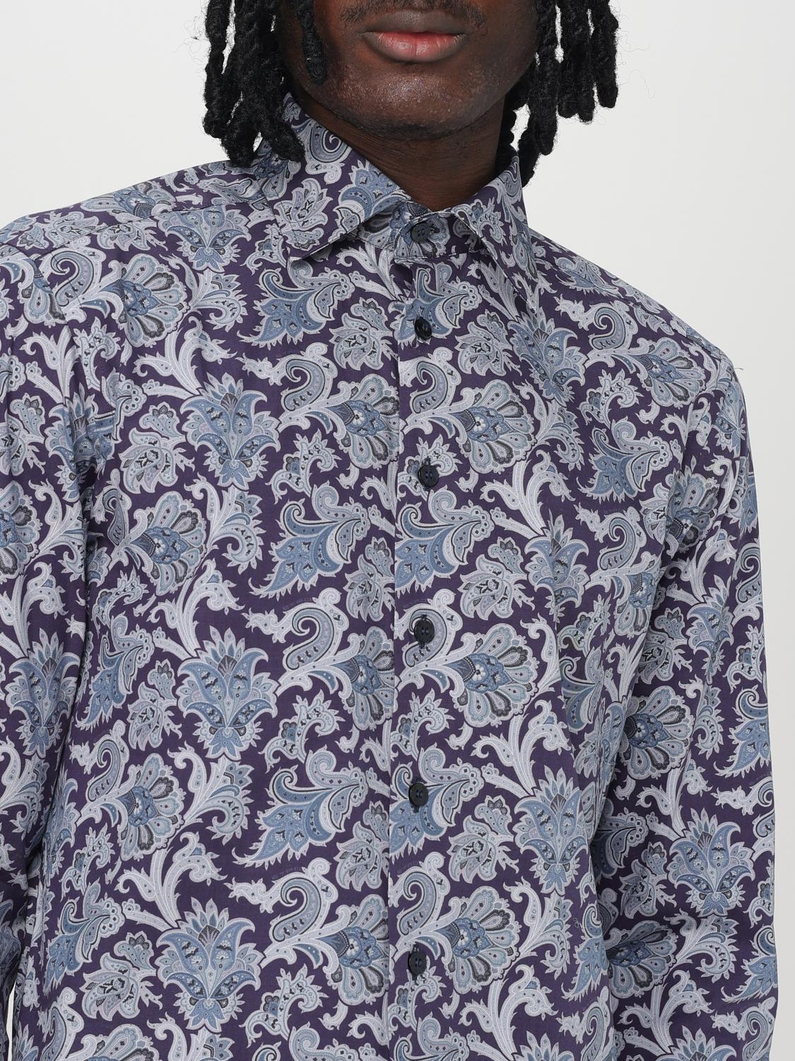 ETRO CAMISA: Camisa hombre Etro, Azul Oscuro - Img 5