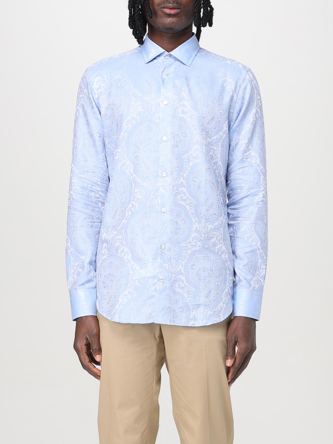 ETRO SHIRT: Shirt men Etro, Gnawed Blue - Img 1