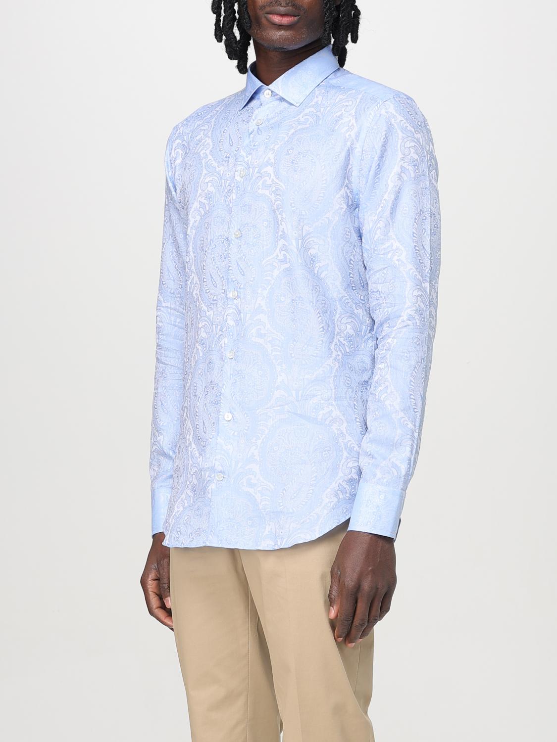 ETRO SHIRT: Shirt men Etro, Gnawed Blue - Img 4