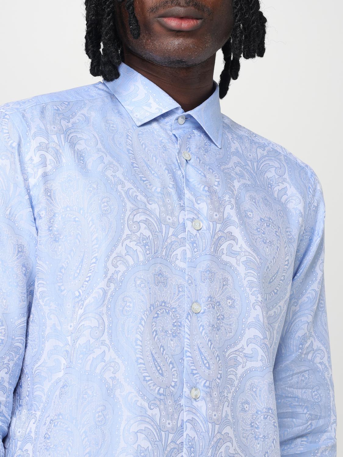 ETRO SHIRT: Shirt men Etro, Gnawed Blue - Img 5