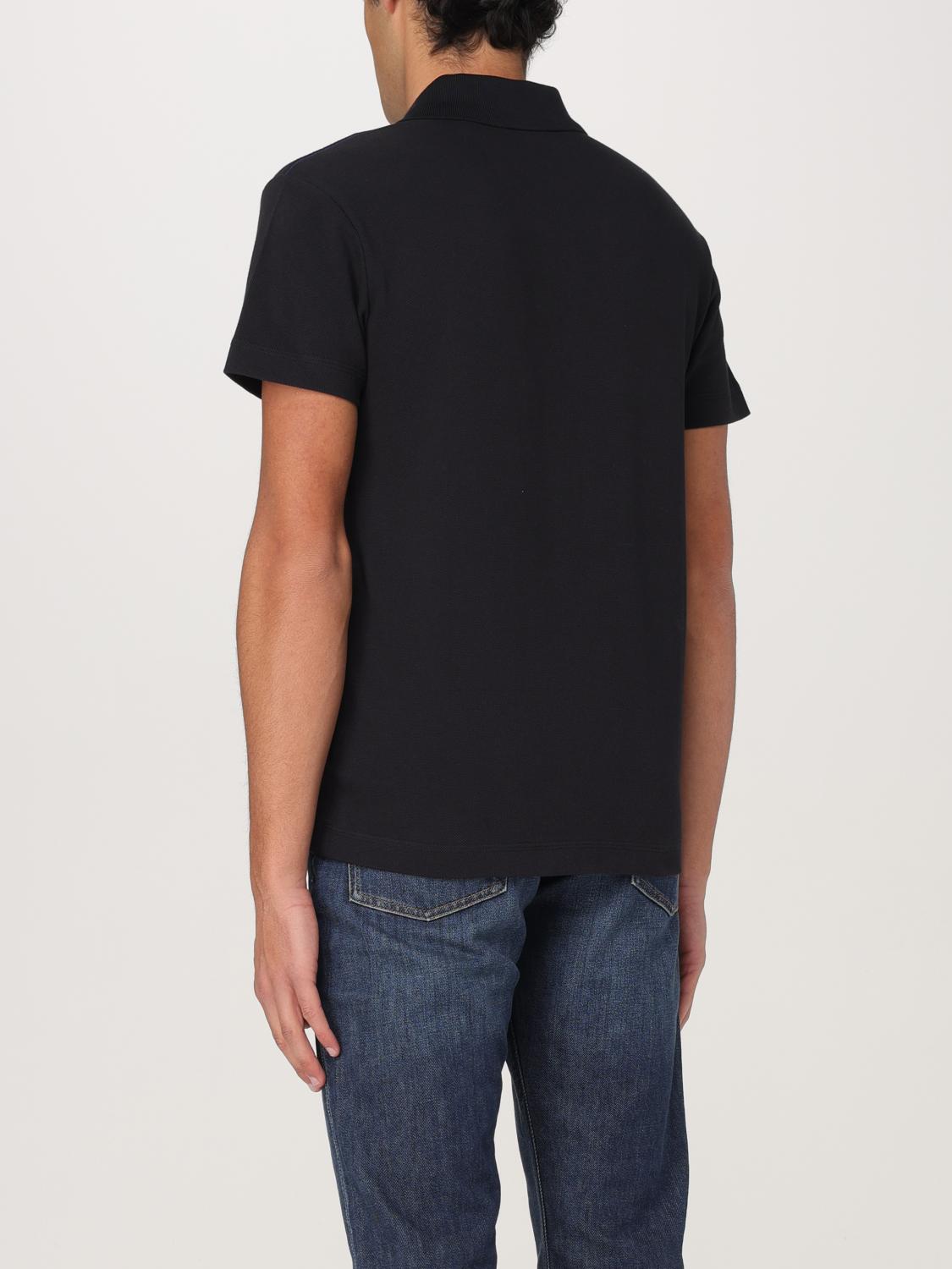 BURBERRY POLO: Polo in cotone con logo Burberry, Nero - Img 3