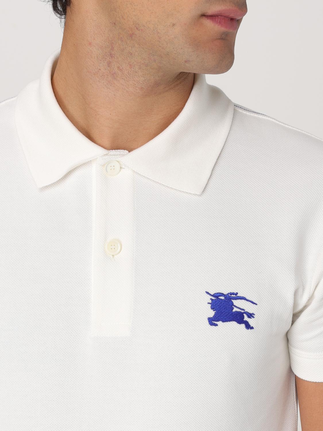 BURBERRY POLO SHIRT: Polo shirt men Burberry, Ivory - Img 5