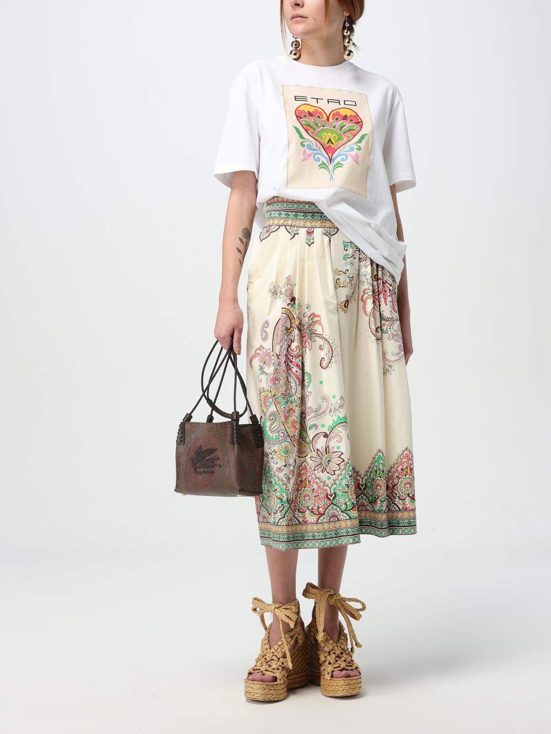 ETRO T-SHIRT: T-shirt Etro in cotone con logo , Bianco - Img 2