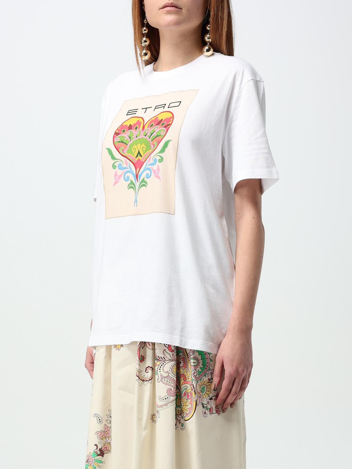 ETRO T-SHIRT: T-shirt Etro in cotone con logo , Bianco - Img 4