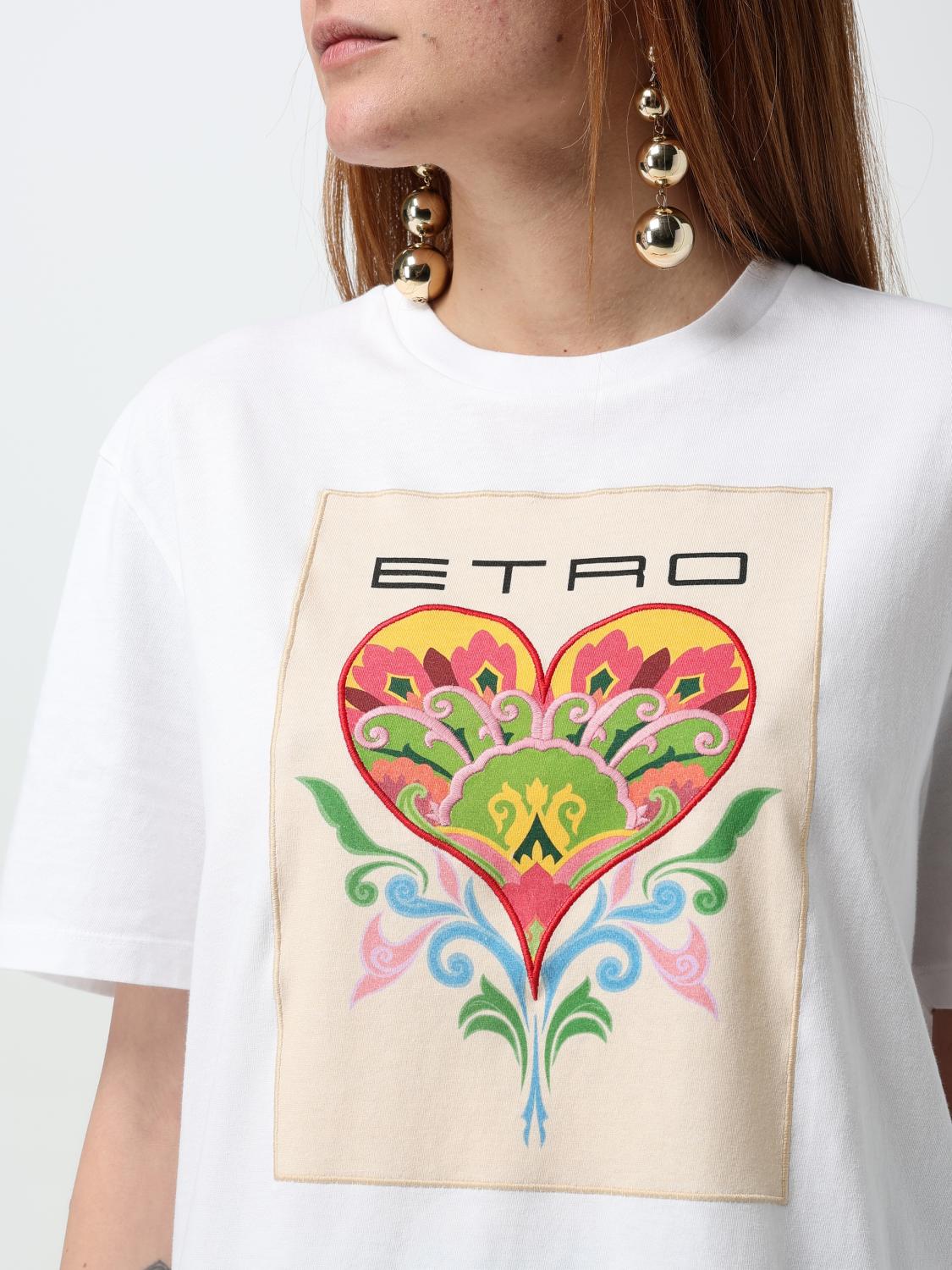 ETRO T-SHIRT: T-shirt Etro in cotone con logo , Bianco - Img 5