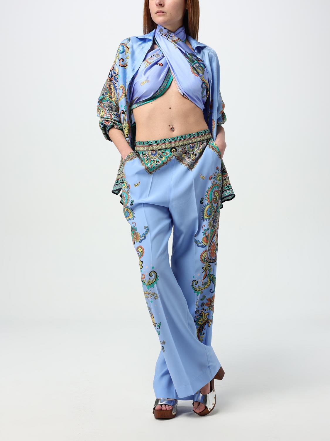 ETRO PANTS: Pants woman Etro, Blue - Img 2