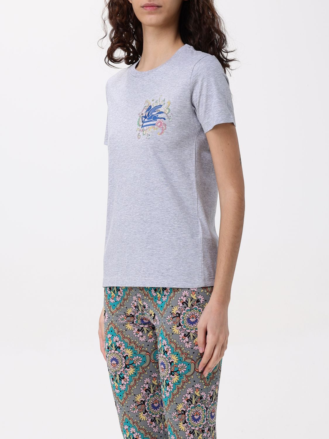 ETRO T-SHIRT: T-shirt woman Etro, Grey - Img 4