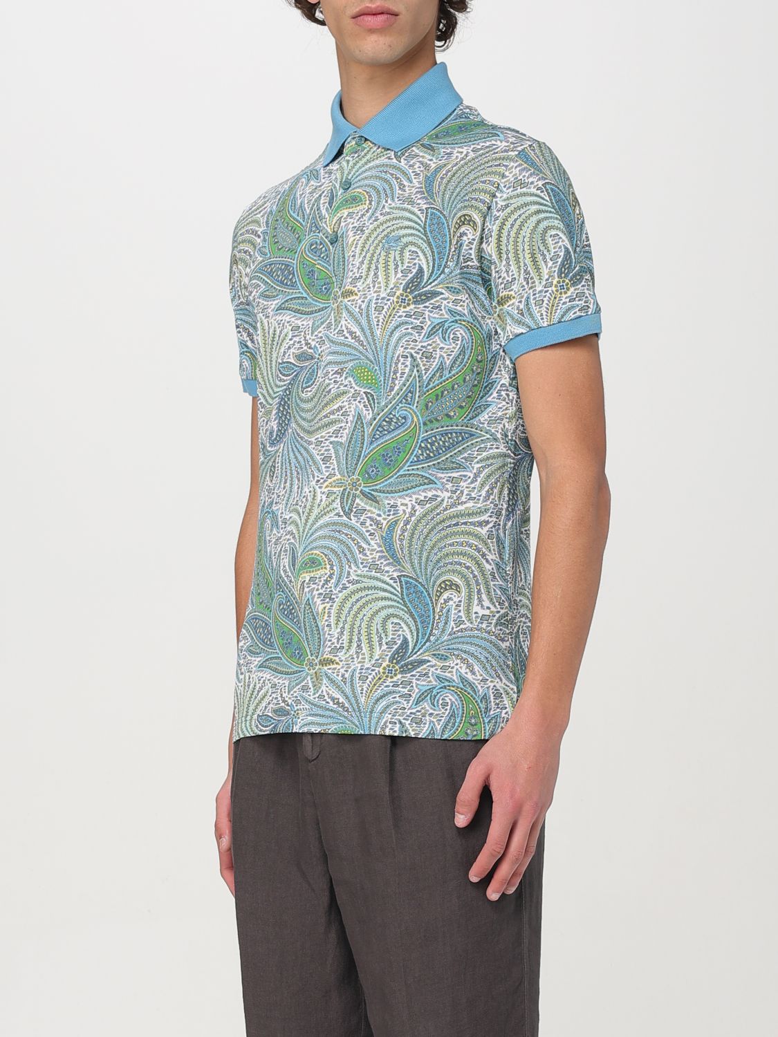 ETRO POLO SHIRT: Polo shirt men Etro, Blue - Img 4