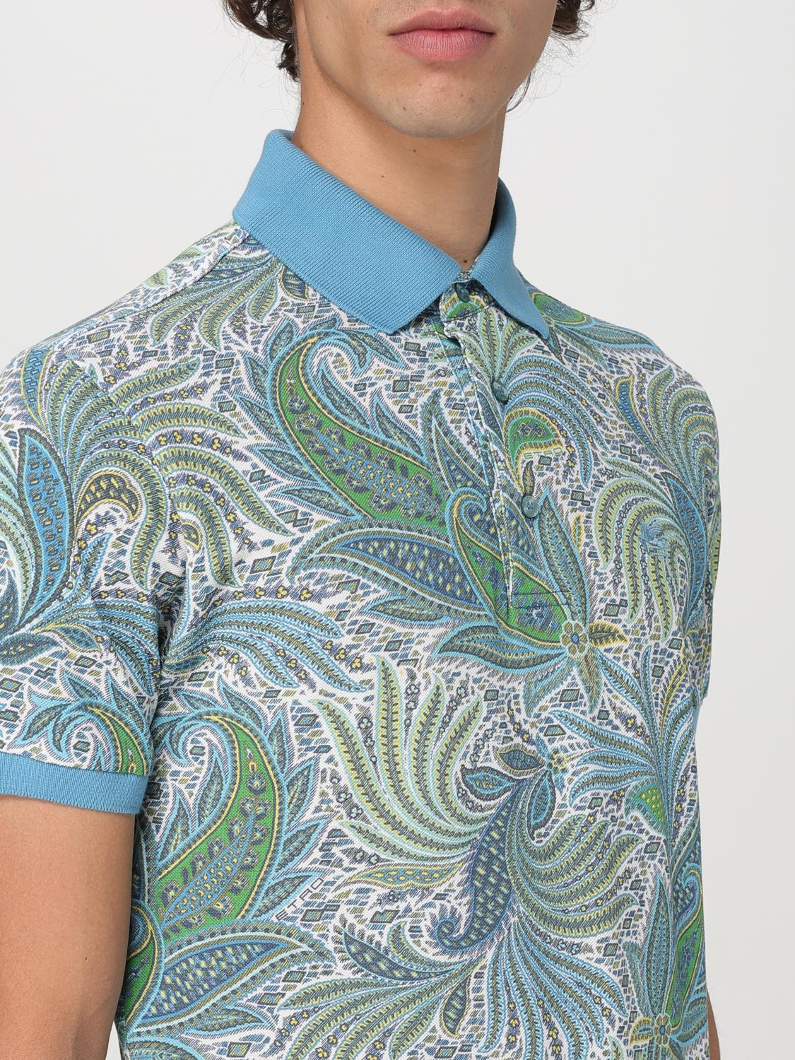 ETRO POLO SHIRT: Polo shirt men Etro, Blue - Img 5