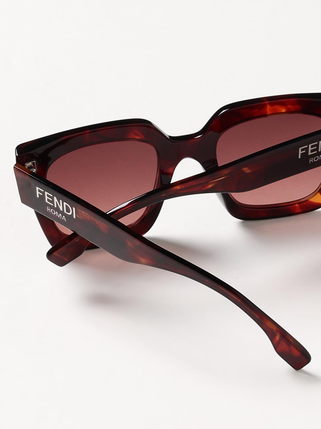 FENDI OCCHIALI DA SOLE: Occhiali da sole donna Fendi, Rosso - Img 4