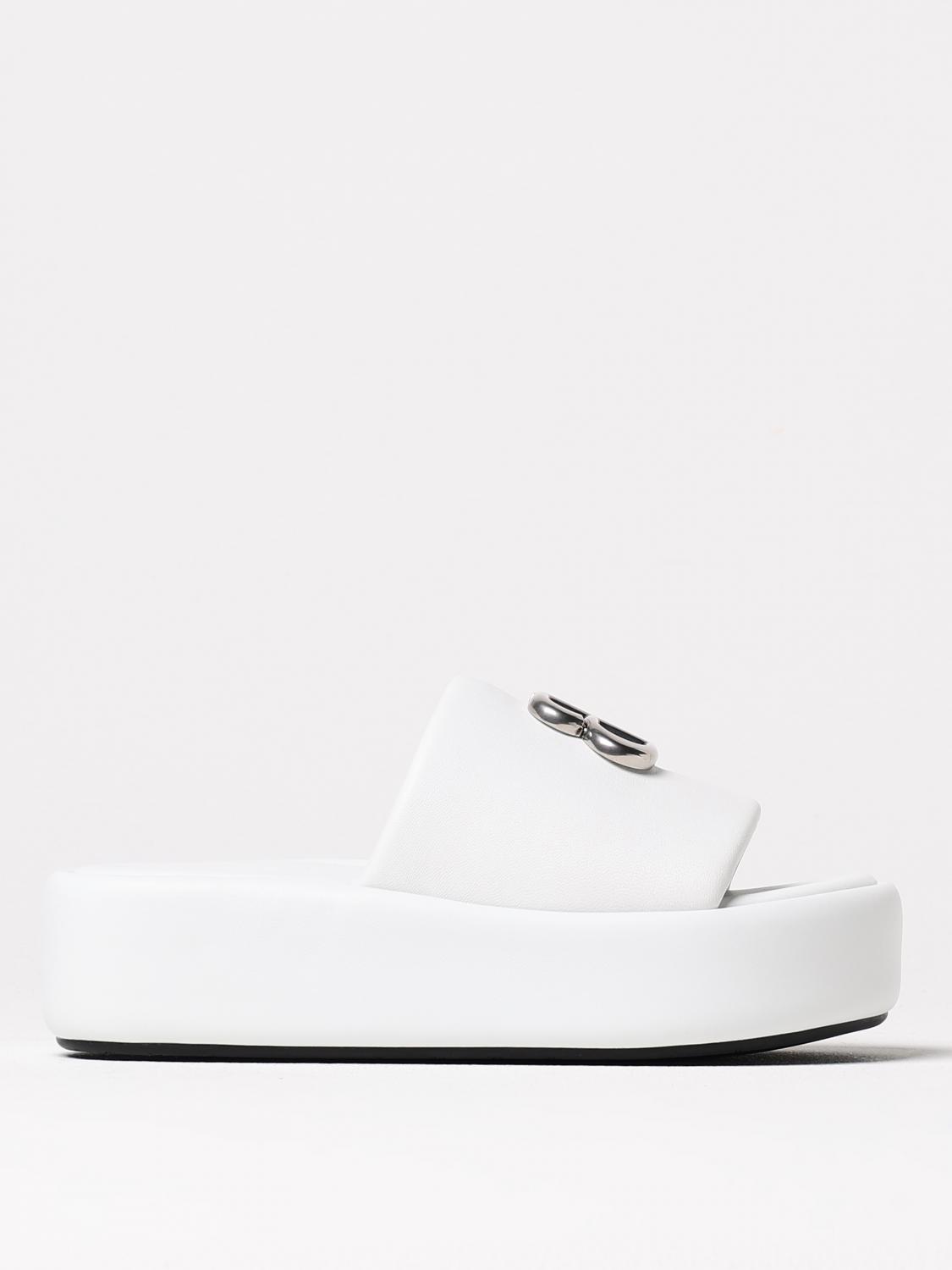 BALENCIAGA FLAT SANDALS: Flat sandals woman Balenciaga, Silver - Img 1