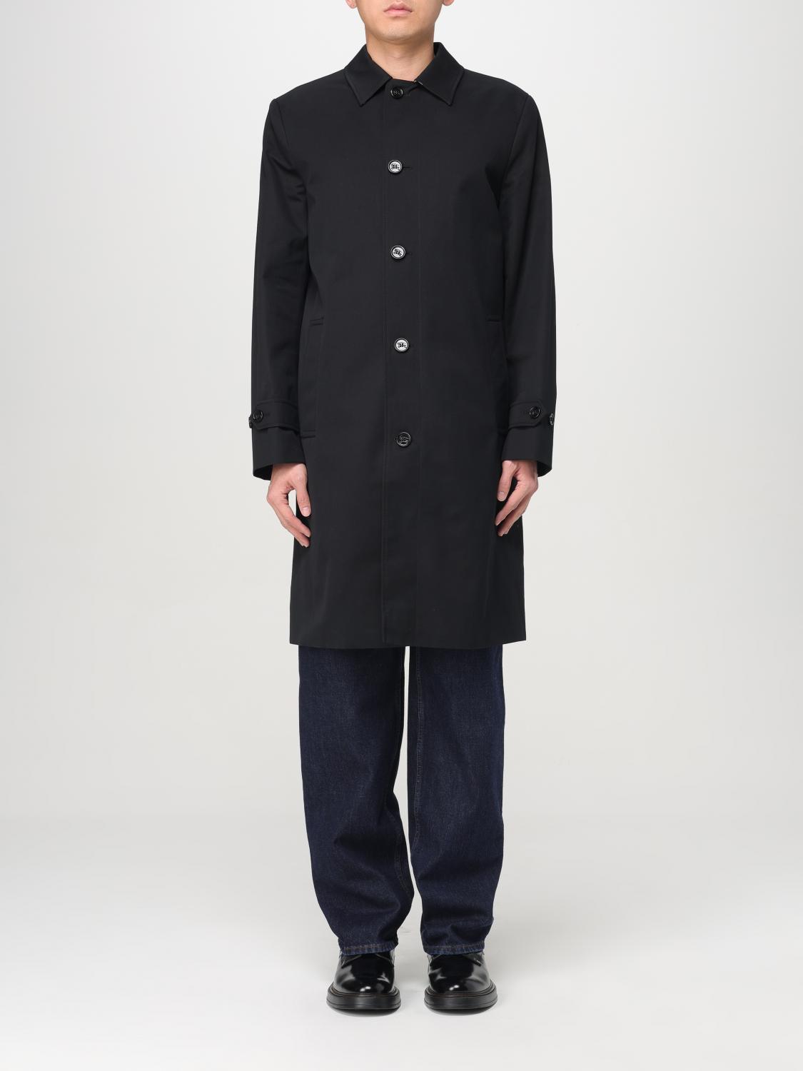 BURBERRY COAT: Coat men Burberry, Black - Img 1