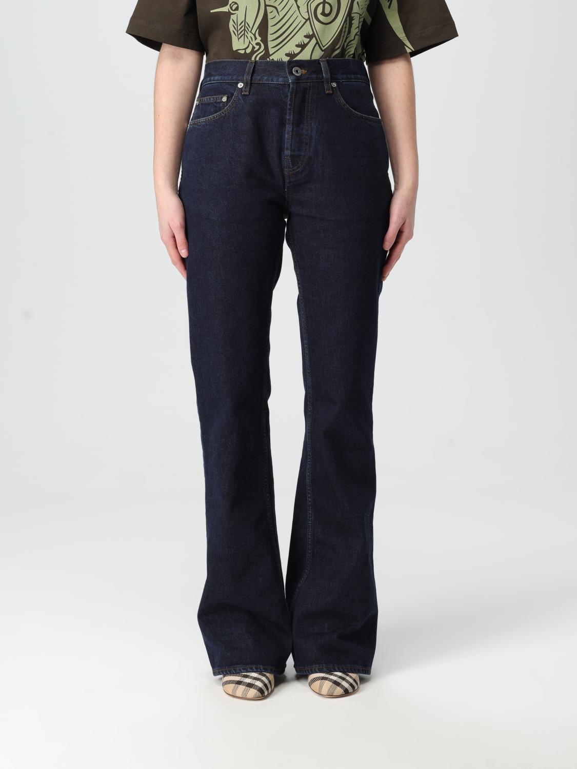 BURBERRY PANTS: Pants woman Burberry, Blue - Img 1