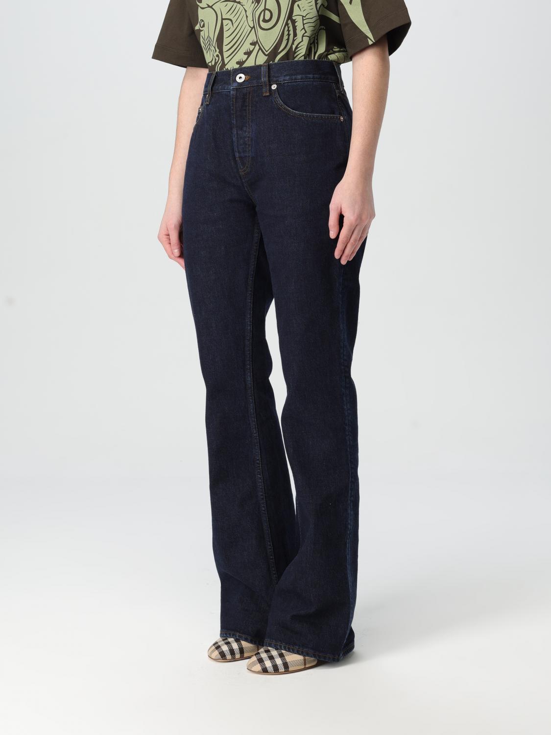 BURBERRY PANTS: Pants woman Burberry, Blue - Img 4