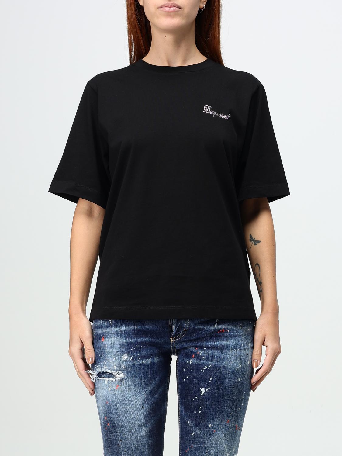 DSQUARED2 T-SHIRT: T-shirt woman Dsquared2, Black - Img 1