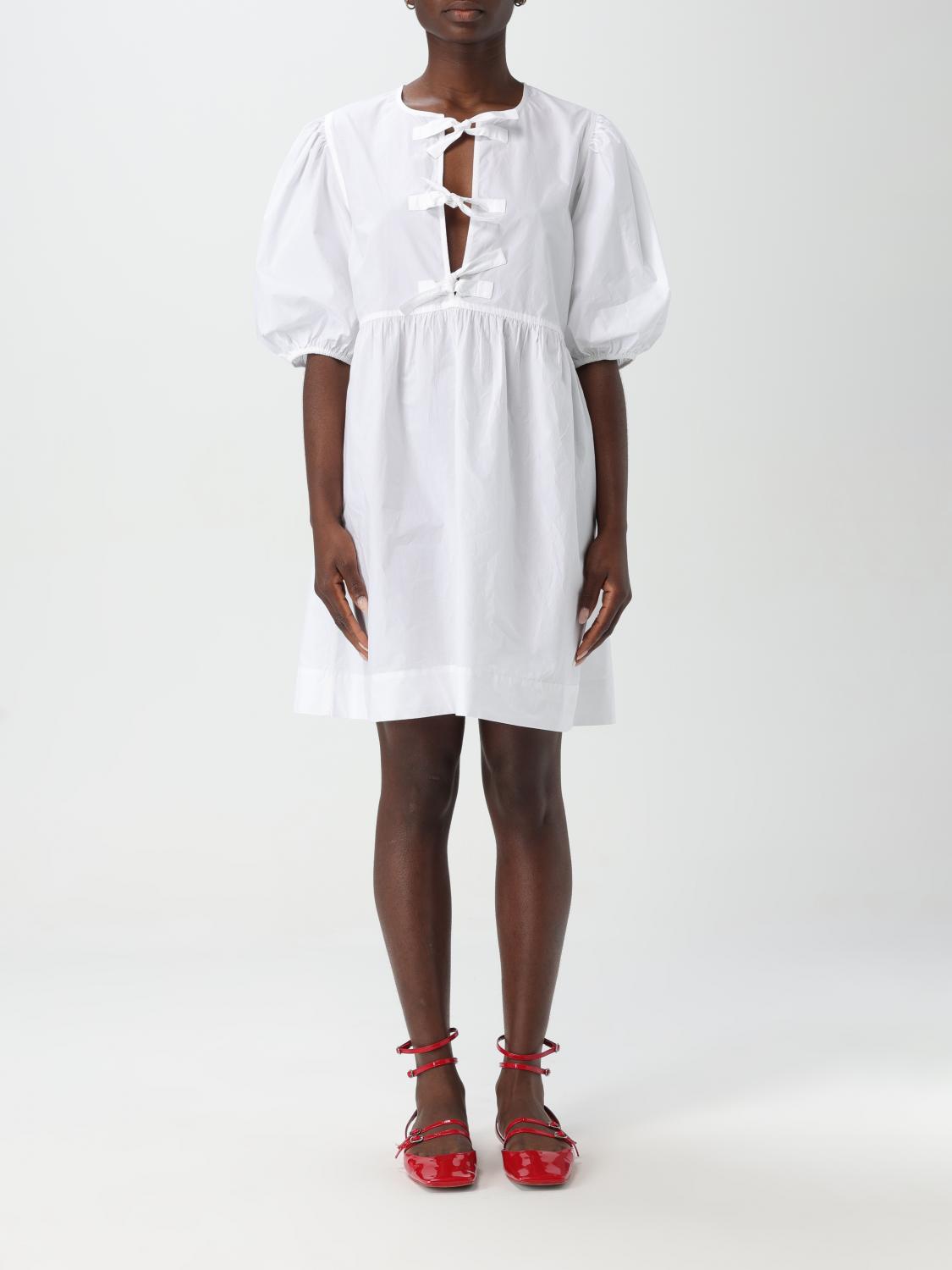 GANNI DRESS: Dress woman Ganni, White - Img 1