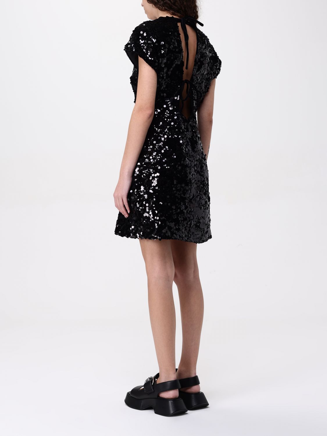 GANNI DRESS: Dress woman Ganni, Black - Img 2