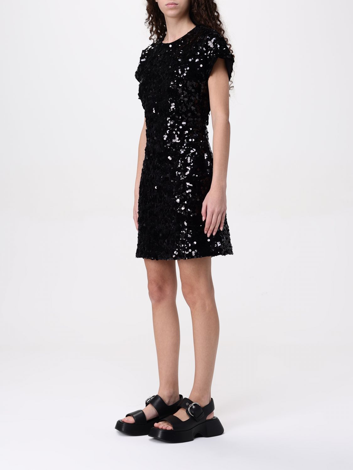 GANNI DRESS: Dress woman Ganni, Black - Img 3