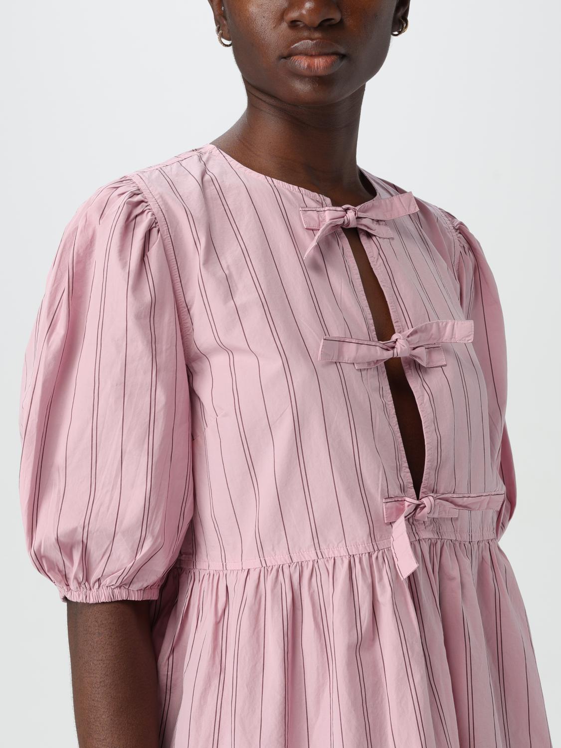 GANNI DRESS: Dress woman Ganni, Pink - Img 3