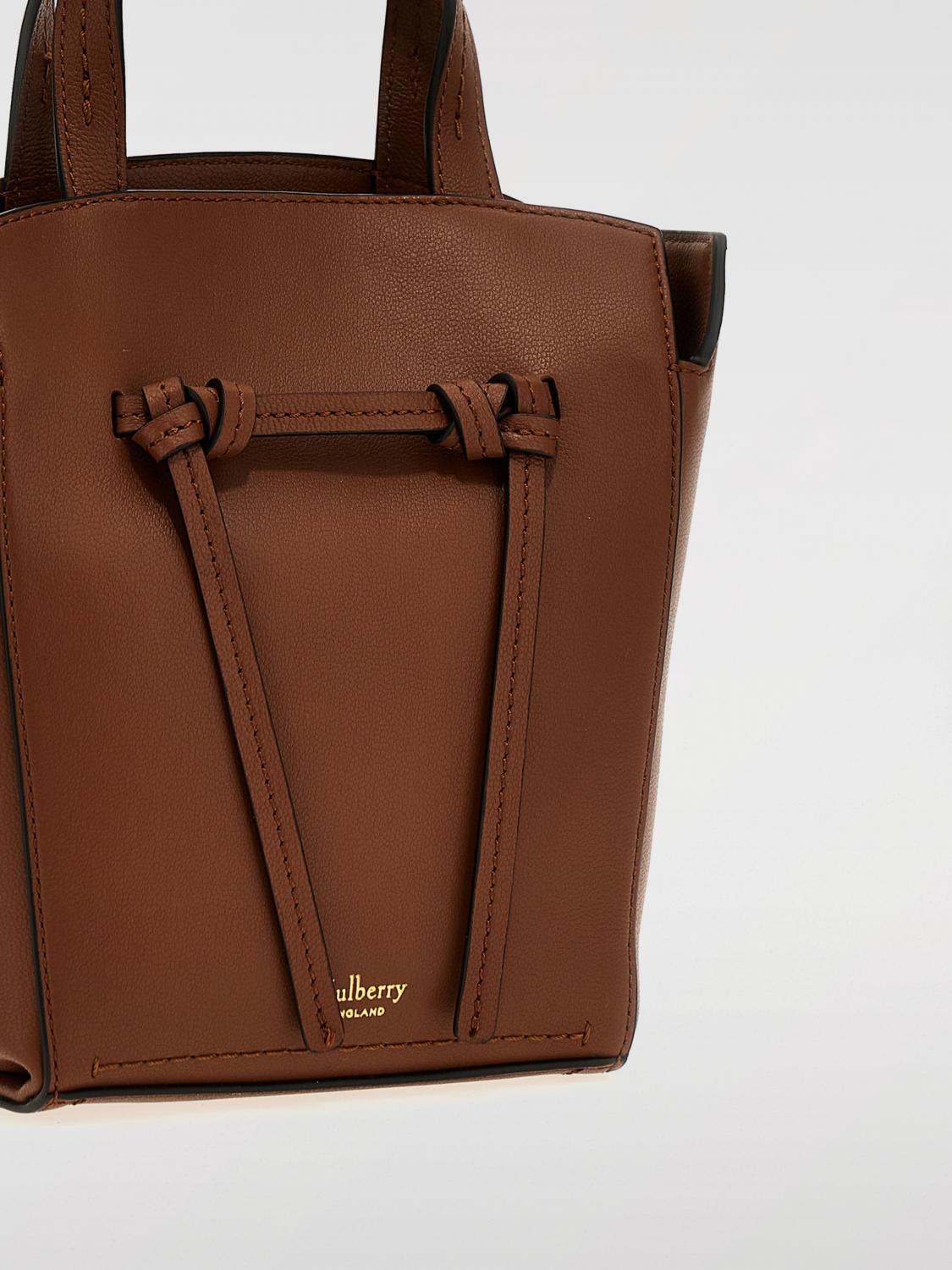 MULBERRY BORSA A MANO: Borsa a mano Clovelly Mulberry in pelle a grana naturale , Marrone - Img 3