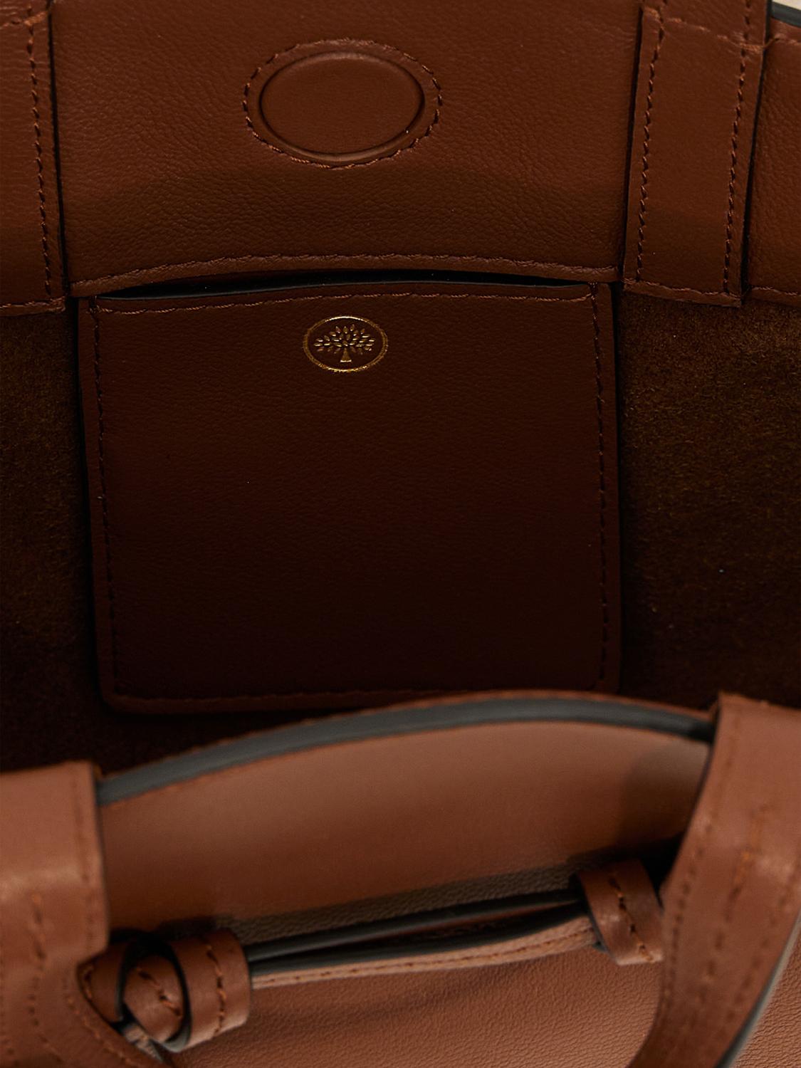 MULBERRY BORSA A MANO: Borsa a mano Clovelly Mulberry in pelle a grana naturale , Marrone - Img 4
