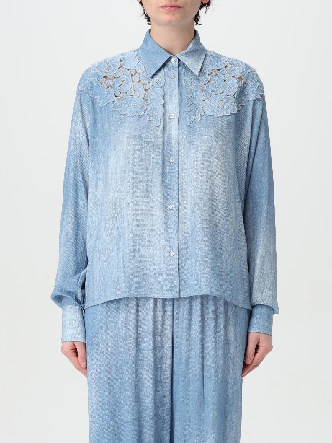 ERMANNO SCERVINO SHIRT: Shirt woman Ermanno Scervino, Gnawed Blue - Img 1