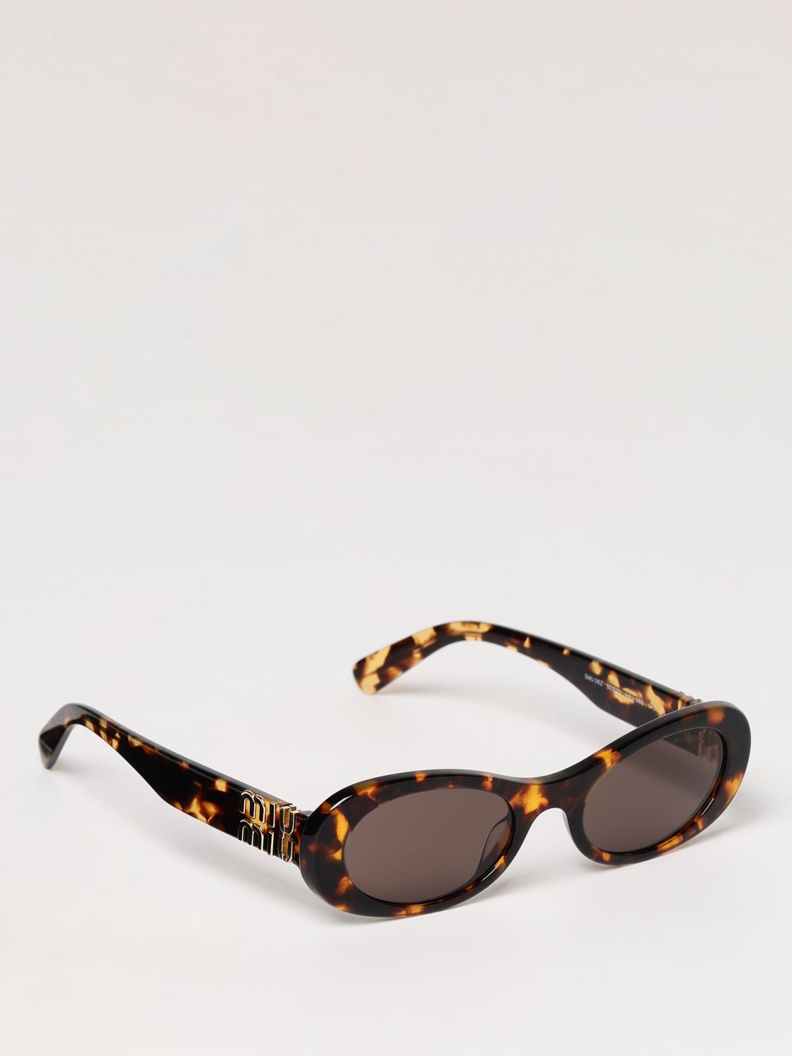 MIU MIU 선글라스: 선글라스 여성 Miu Miu, 브라운 - Img 1