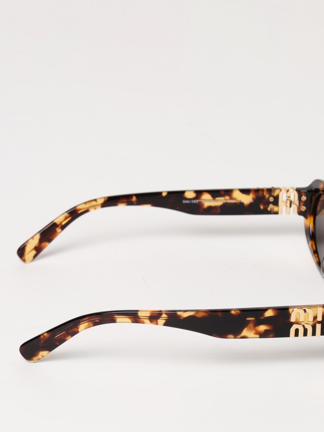 MIU MIU 선글라스: 선글라스 여성 Miu Miu, 브라운 - Img 3