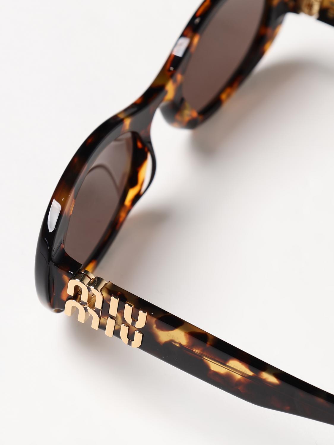 MIU MIU 선글라스: 선글라스 여성 Miu Miu, 브라운 - Img 4