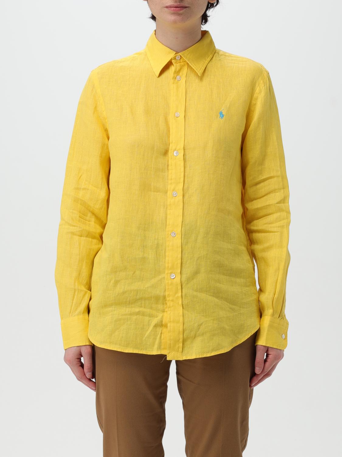 POLO RALPH LAUREN SHIRT: Shirt woman Polo Ralph Lauren, Yellow - Img 1