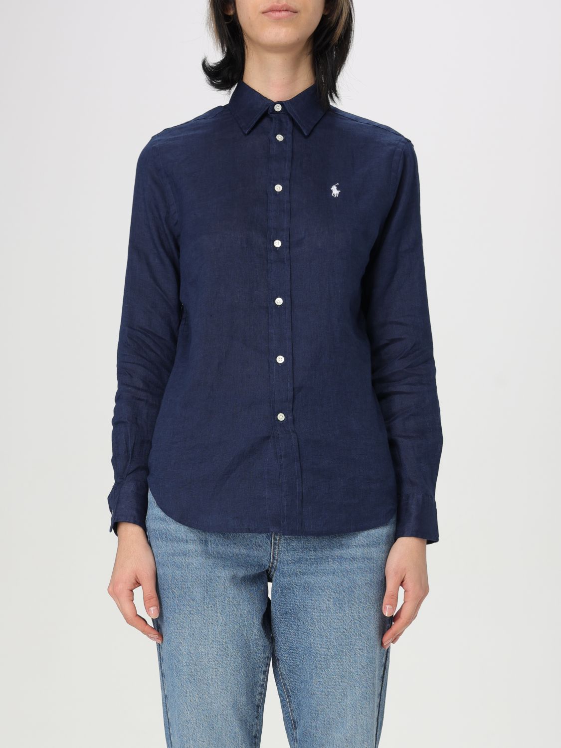 POLO RALPH LAUREN SHIRT: Shirt woman Polo Ralph Lauren, Blue - Img 1