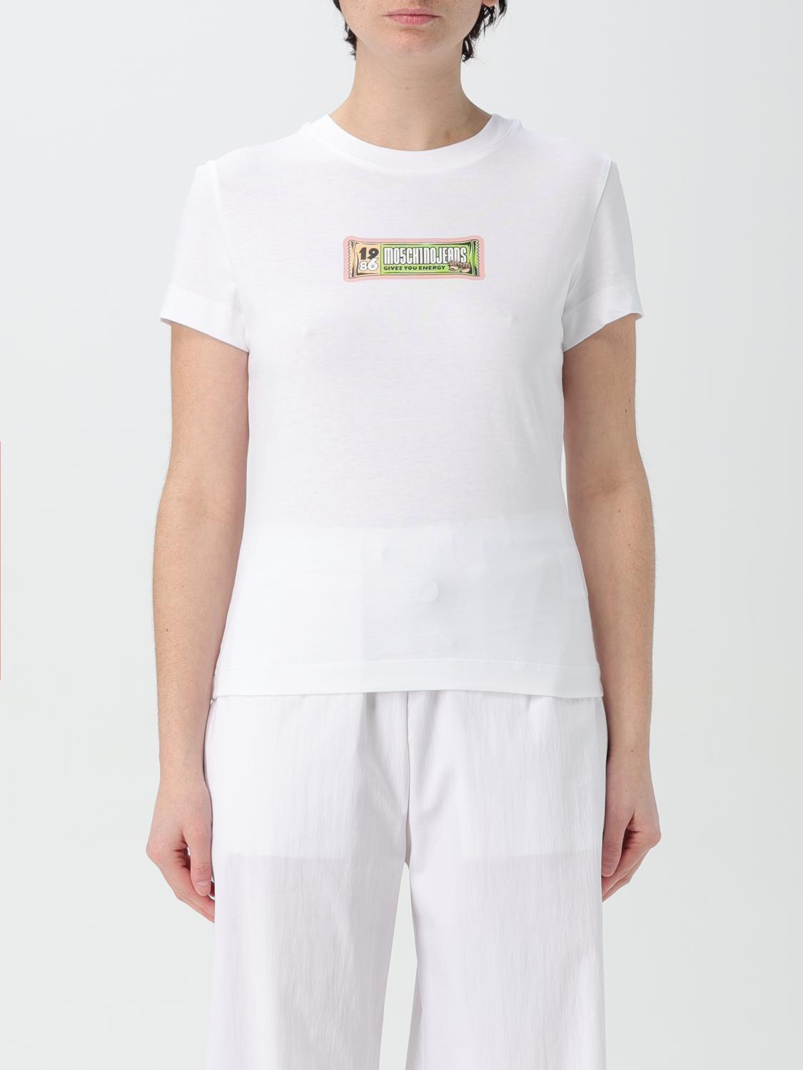 MOSCHINO JEANS T-SHIRT: T-shirt woman Moschino Jeans, White - Img 1