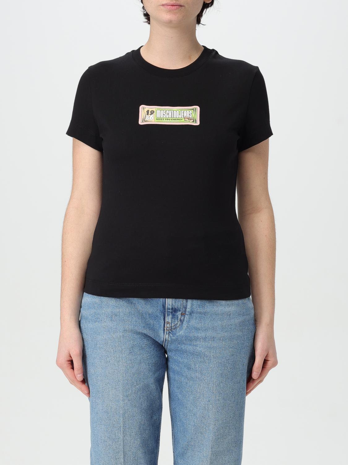 MOSCHINO JEANS T-SHIRT: T-shirt woman Moschino Jeans, Black - Img 1