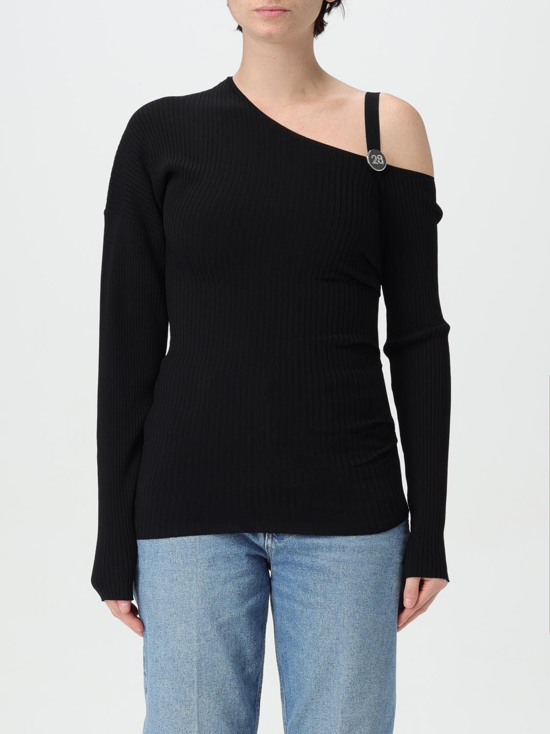 MOSCHINO JEANS MAGLIA: Maglia Moschino Jeans in misto viscosa stretch , Nero - Img 1