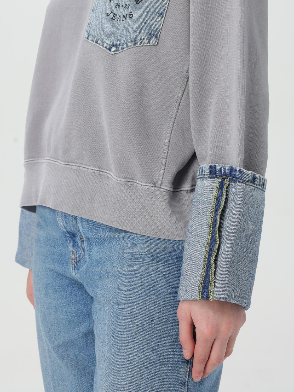 MOSCHINO JEANS SWEATSHIRT: Sweatshirt woman Moschino Jeans, Grey - Img 3