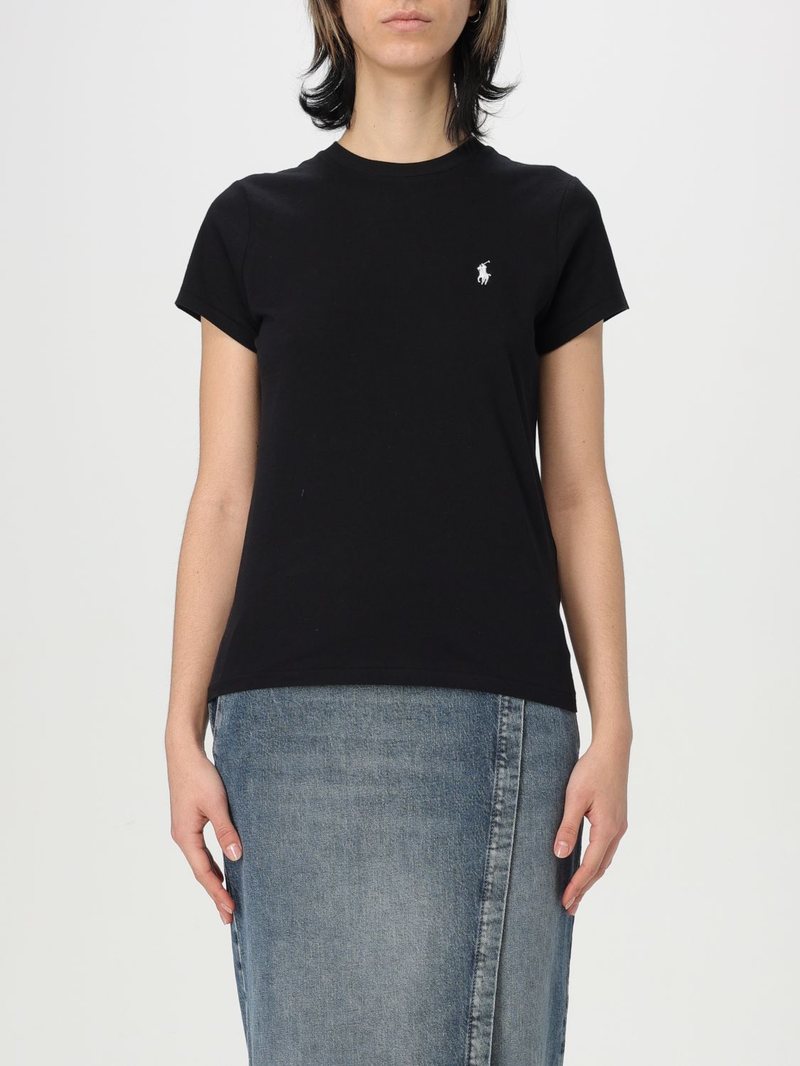 POLO RALPH LAUREN T-SHIRT: T-shirt woman Polo Ralph Lauren, Black - Img 1