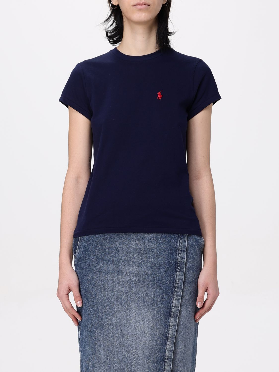 POLO RALPH LAUREN T-SHIRT: T-shirt woman Polo Ralph Lauren, Blue - Img 1