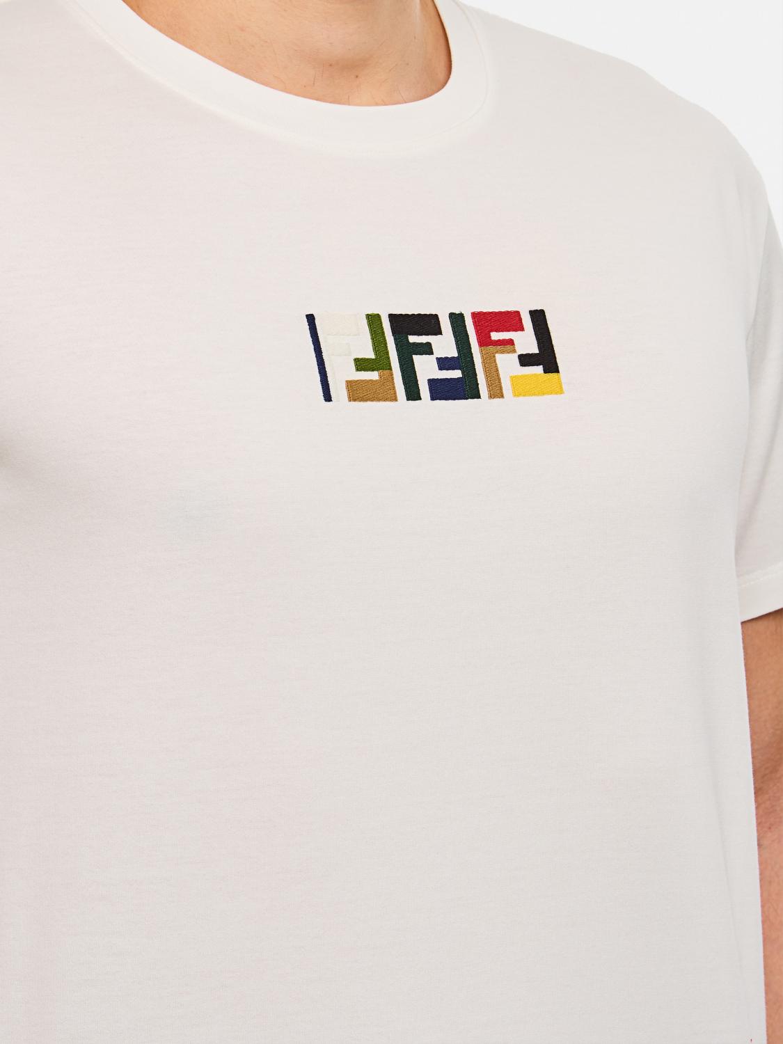 FENDI｜ (T-Shirt (FY1319 AU1M F0QA0)) FENDI: T-shirt men - White | Fendi t-shirt FY1319AU1M online